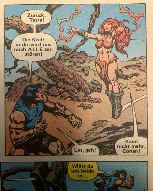 The original panel from my Conan comicbook