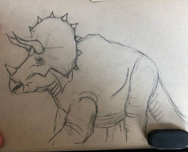 pencil draft of the sketch