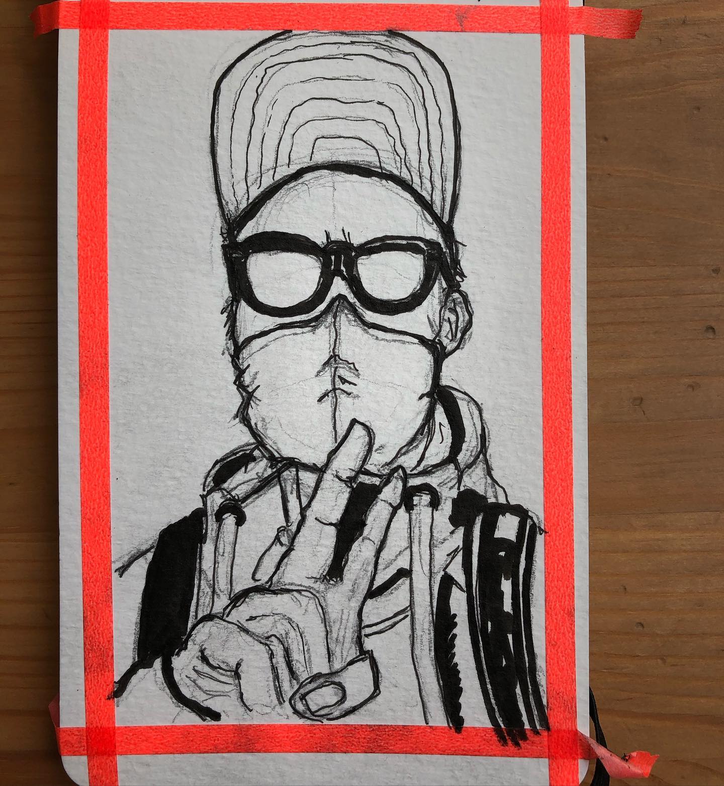 process pic of the inking stage