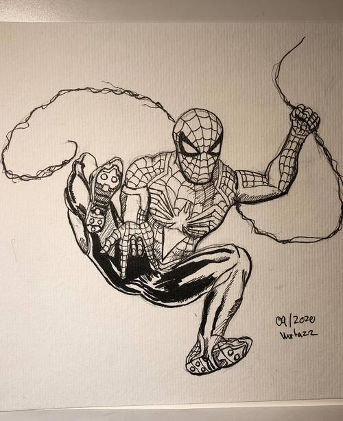 2020 drawing of spider-man