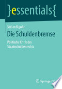 Die Schuldenbremse book cover