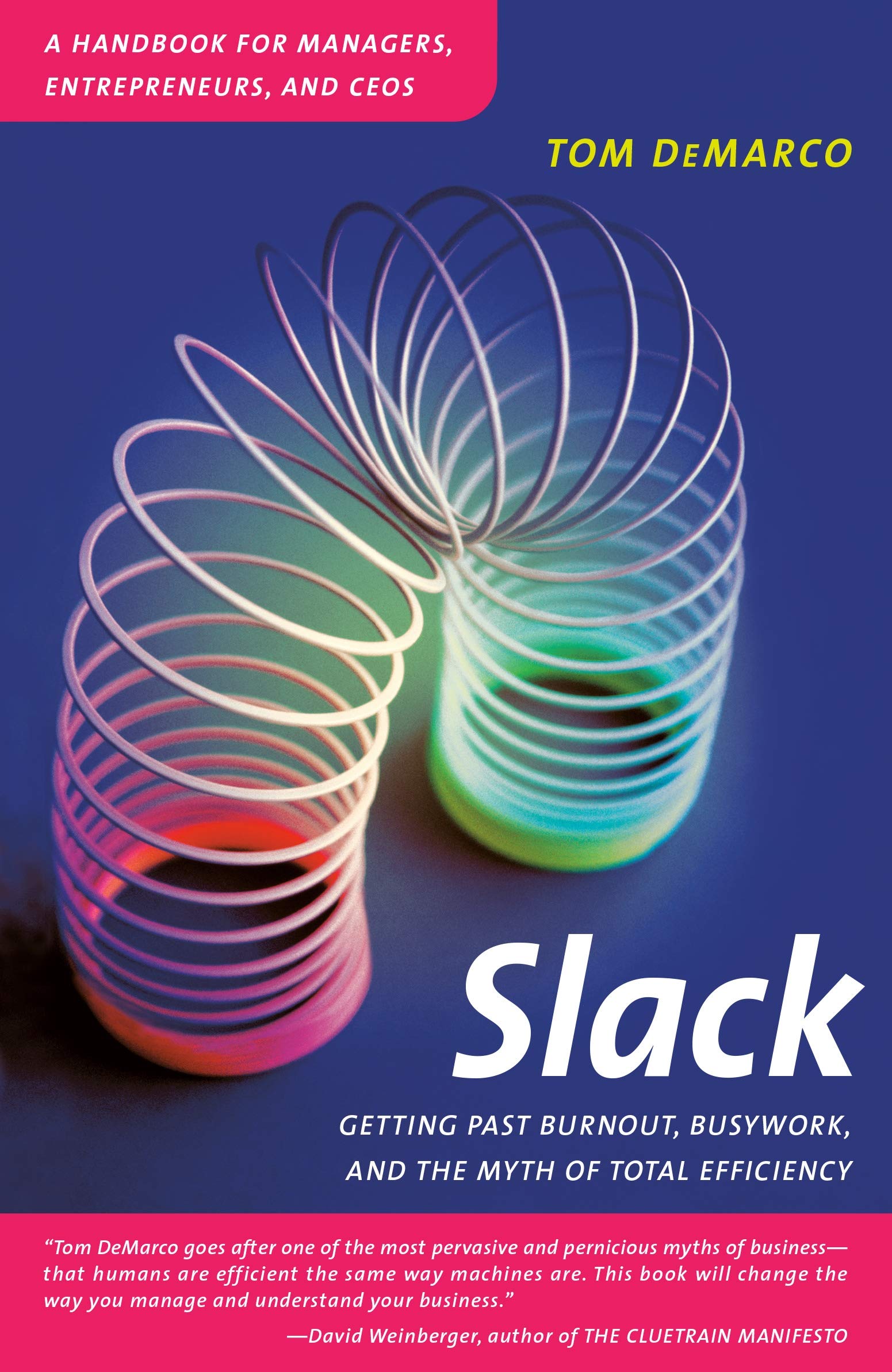 Slack: Getting Past Burnout, Busywork, and the Myth of Total Efficiency book cover